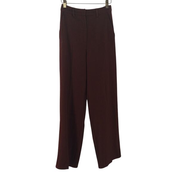 LULU'S XS Posh Promotion Brown Twill High Rise Tapered Trouser Pants NEW B172 - Picture 3 of 12